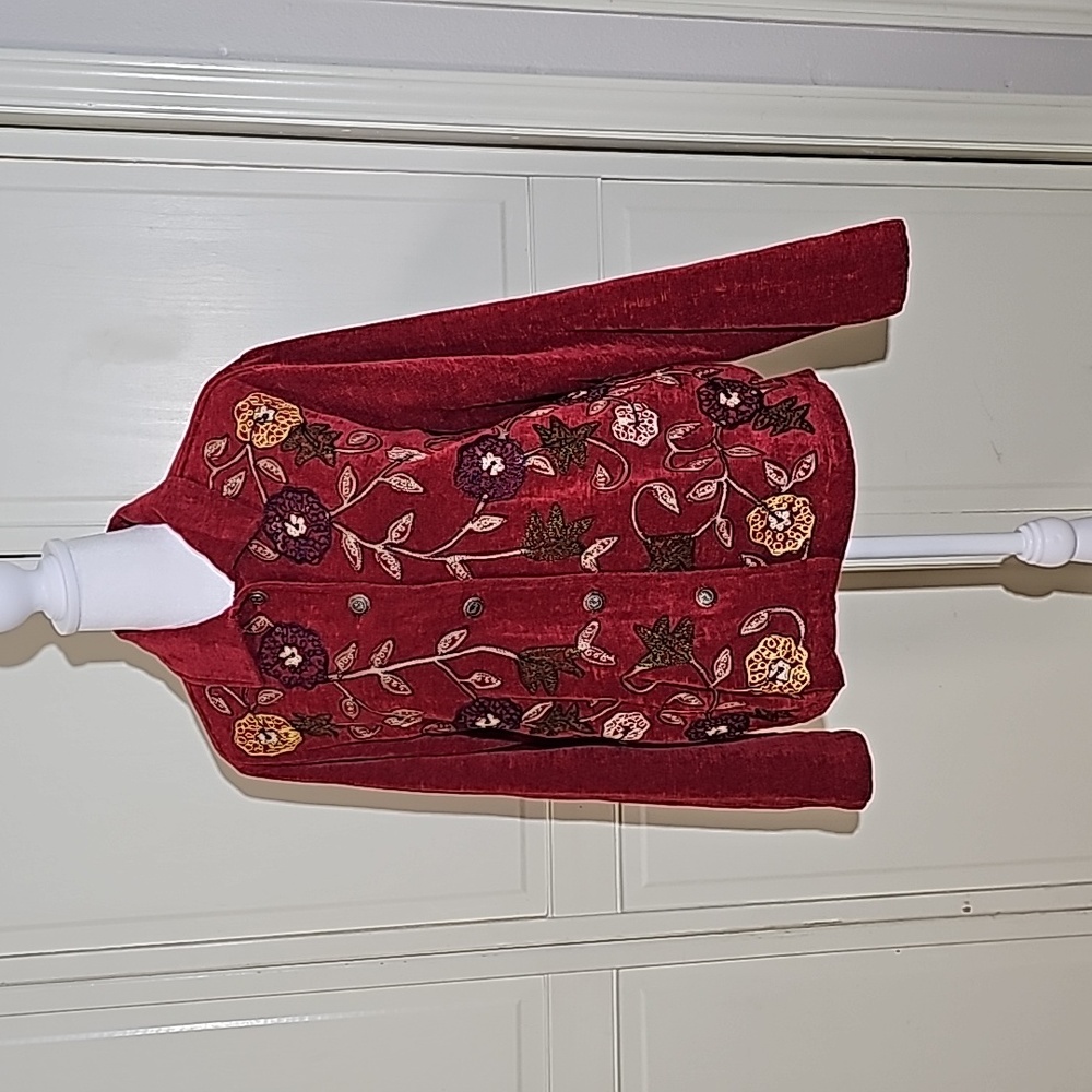 White stag vantage women's blazer Embroidered Burgundy Size S